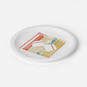 Assiettes En Carton Pickleball vintage (Angle)