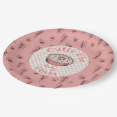 Assiettes En Carton Pie Cutie Rose Pie Automne Bébé Fille (Angle)