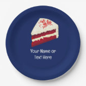 Assiettes En Carton Pièce de gâteau de Velours Rouge et vos propres mo (Devant)