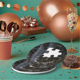 Assiettes En Carton Pièce de pièce de pièce de pièce de puzzle bla