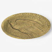 Assiettes En Carton Pièce Or Double Aigle 1933 (Angle)