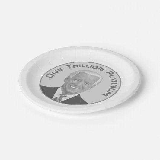 Assiettes En Carton Pièce Platine à un milliard de dollars (Angle)