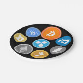 ASSIETTES EN CARTON PIÈCES DE CRYPTOCURANCE (Angle)