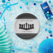 Assiettes En Carton Pièces d'échecs personnalisées Chess King Annivers (Fête)