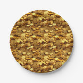 Assiettes En Carton Pièces d'or (Devant)