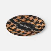 Assiettes En Carton Pied de fond noir et doré (Angle)