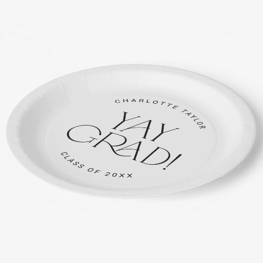 Assiettes En Carton Pied moderne | Graduation minimale de l'année (Angle)