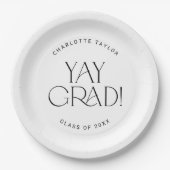 Assiettes En Carton Pied moderne | Graduation minimale de l'année (Devant)