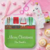 Assiettes En Carton Pieds de rennes Père Noël de Noël (Fête)