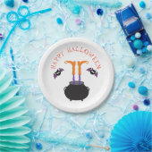 Assiettes En Carton Pieds de sorcière à Cauldron Halloween (Fête)