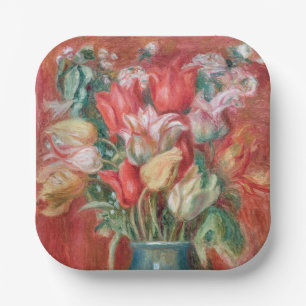Assiettes En Carton Pierre-Auguste Renoir - Bouquet de tulipes