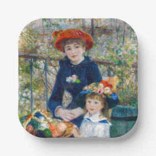 Assiettes En Carton Pierre-Auguste Renoir - Deux sœurs sur la terrasse