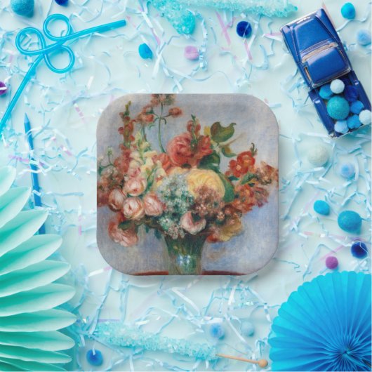 Assiettes En Carton Pierre-Auguste Renoir - Fleurs dans un Vase (Fête)