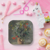 Assiettes En Carton Pierre-Auguste Renoir - Fleurs dans un Vase 1866 (Fête)