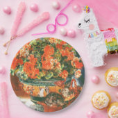 Assiettes En Carton Pierre-Auguste Renoir Geraniums Et Chats (Fête)