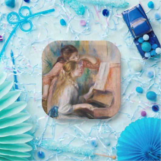 Assiettes En Carton Pierre Auguste Renoir - Jeunes filles au piano (Fête)