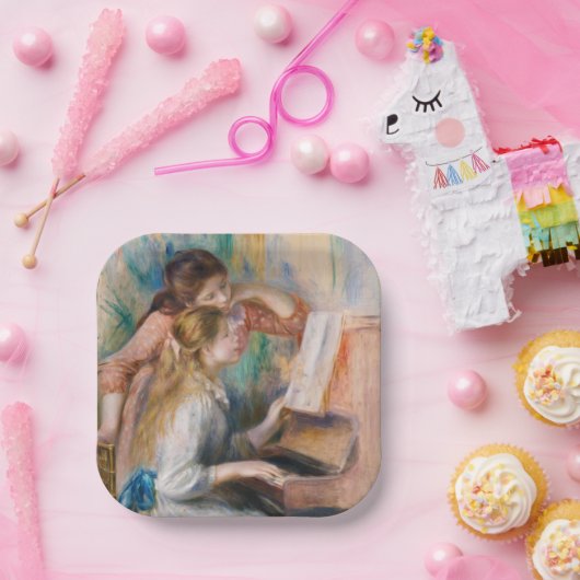 Assiettes En Carton Pierre Auguste Renoir - Jeunes filles au piano (Fête)