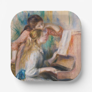 Assiettes En Carton Pierre Auguste Renoir - Jeunes filles au piano