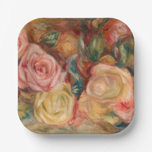 Assiettes En Carton Pierre-Auguste Renoir - Rose