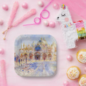 Assiettes En Carton Pierre-Auguste Renoir - Venise, Piazza San Marco (Fête)