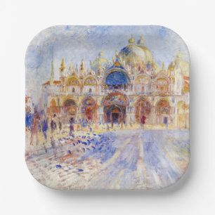 Assiettes En Carton Pierre-Auguste Renoir - Venise, place Saint-Marc