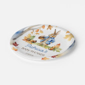 Assiettes En Carton Pierre lapin baby shower automne vaisselle (Angle)