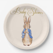 Assiettes En Carton Pierre le Baby shower lapin (Devant)