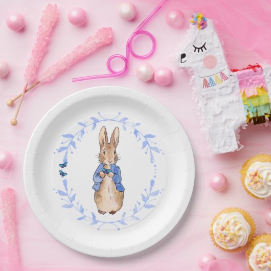 Assiettes En Carton Pierre le lapin (Fête)