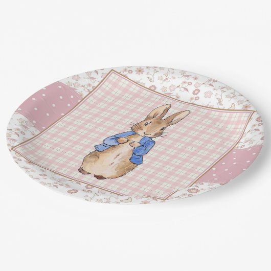 Assiettes En Carton Pierre le lapin (Angle)