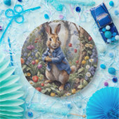 Assiettes En Carton Pierre le lapin dans la forêt enchantée (Fête)
