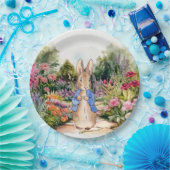 Assiettes En Carton Pierre le lapin dans son jardin (Fête)