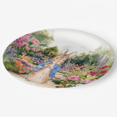 Assiettes En Carton Pierre le lapin dans son jardin (Angle)