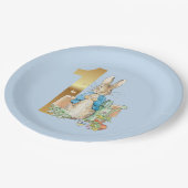 Assiettes En Carton Pierre le lapin Premier anniversaire (Angle)