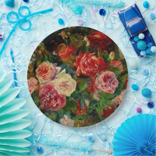 Assiettes En Carton Pierre Renoir peinture, Rose, oeuvres d'art célèbr (Fête)