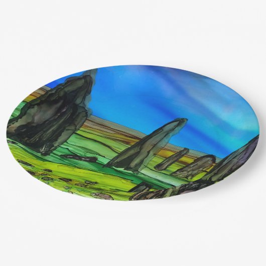 Assiettes En Carton Pierres fixes de Callanish (Angle)