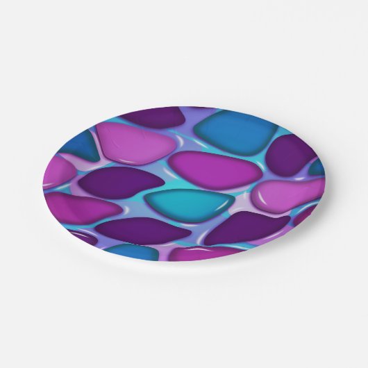 Assiettes En Carton Pierres fluviales (Angle)