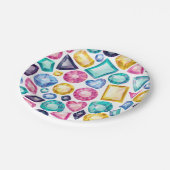 Assiettes En Carton Pierres gemmes brillantes Girly chics de diamant (Angle)
