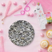 Assiettes En Carton Pierres, texture de roches (Fête)