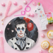 Assiettes En Carton Pierrot noir et blanc (Fête)