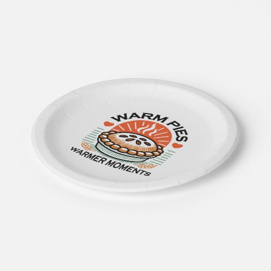 Assiettes En Carton Pies chaudes Moments plus chauds - Conception d'au (Angle)