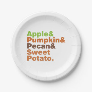 Assiettes En Carton Pies de vacances ~ Fête Noël Thanksgiving Noël