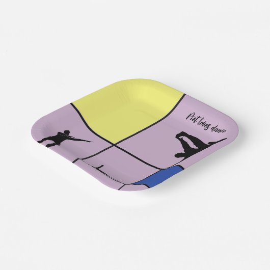 Assiettes En Carton Piet Love Danse Mondrian Street Hiphop Style (Angulaire)
