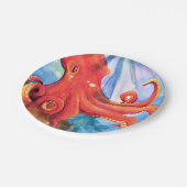 Assiettes En Carton Pieuvre "Sous la mer" (Angle)