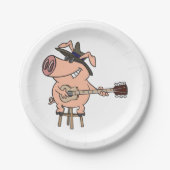 Assiettes En Carton Pig Playing (Devant)