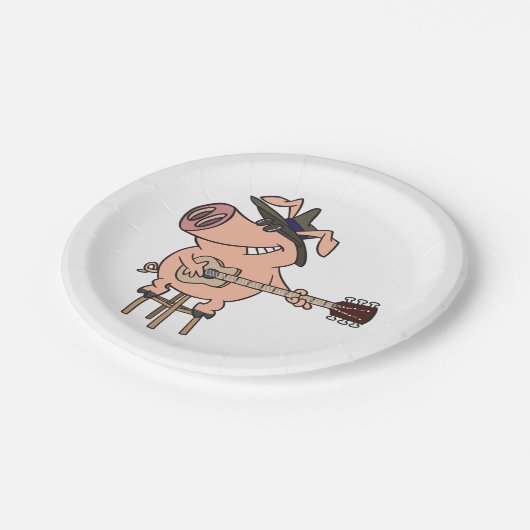 Assiettes En Carton Pig Playing (Angle)