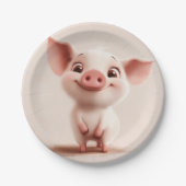 Assiettes En Carton Piggy (Devant)