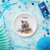 Assiettes En Carton Piglet en jeu, personnalisation (Fête)