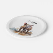 Assiettes En Carton Piglet en jeu, personnalisation (Angle)