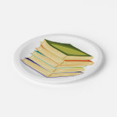 Assiettes En Carton Pile de livres Lover Art et lecture (Angle)
