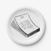 Assiettes En Carton Pile De Papier (Devant)